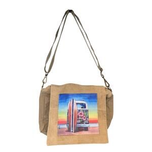 Vintage Addiction Recycled Tent Canvas Messenger Bag Unisex Medium Festival Gear